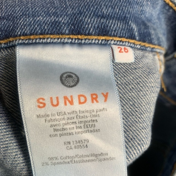 NEW Anthropologie Sundry Star High Waist Button Front Denim Jean Skirt Size 26 - Picture 10 of 11